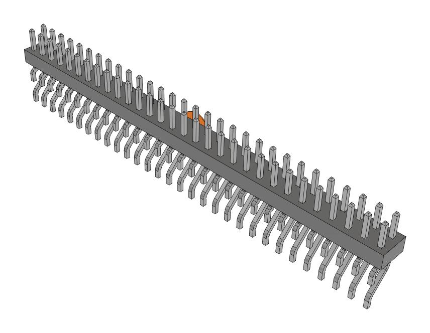 Samtec Mmt-130-01-T-Dh-K-Fr Connector, R/a Header, 60Pos, 2Row, 2mm, Smt