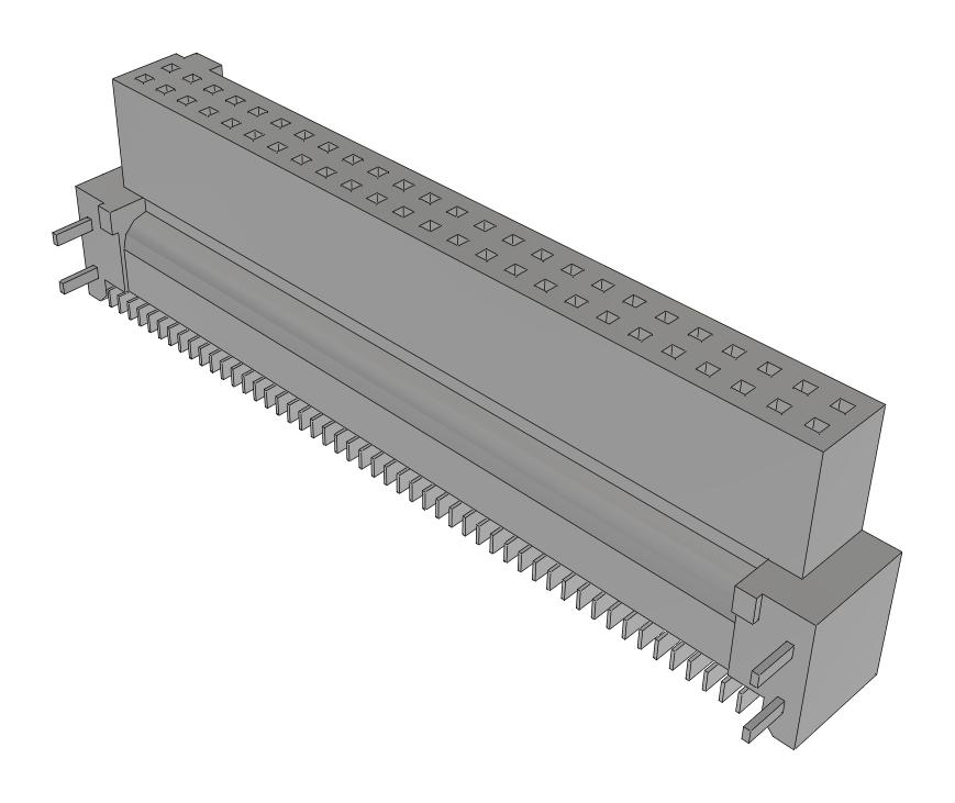 Samtec Sfm-125-02-L-Dh-Fr Connector, R/a Rcpt, 50Pos, 2Row, 1.27mm