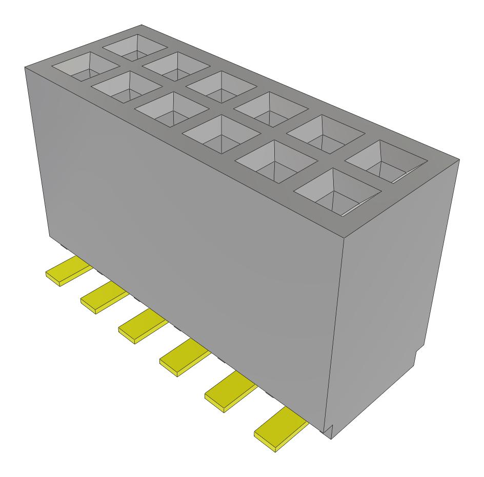 Samtec Sfmc-106-L2-S-D-Fr Connector, Rcpt, 12Pos, 2Row, 1.27mm