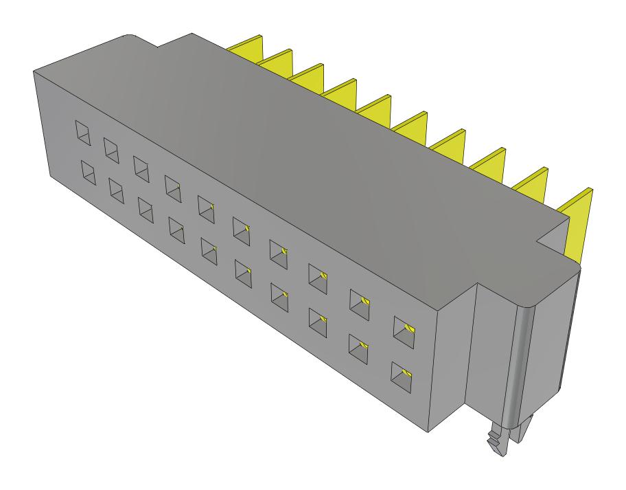 Samtec Sfmh-110-02-L-D-Lc-Fr Connector, R/a Rcpt, 20Pos, 2Row, 1.27mm