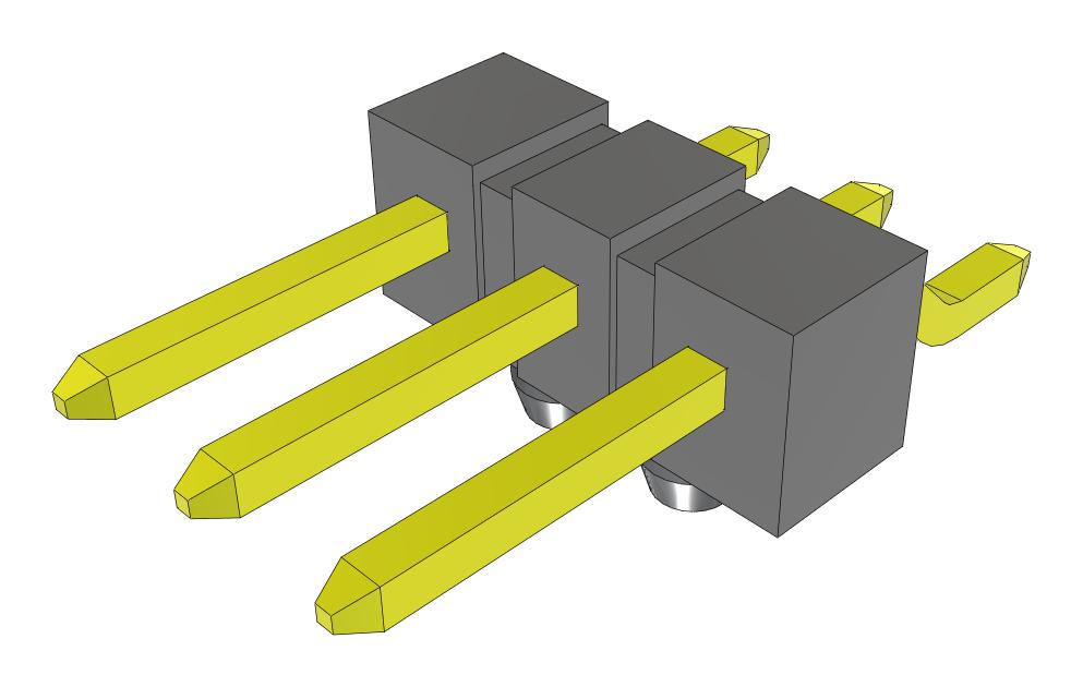 Samtec Tsm-103-01-L-Sh-A-Fr Connector, R/a Hdr, 3Pos, 1Row, 2.54mm, Smt