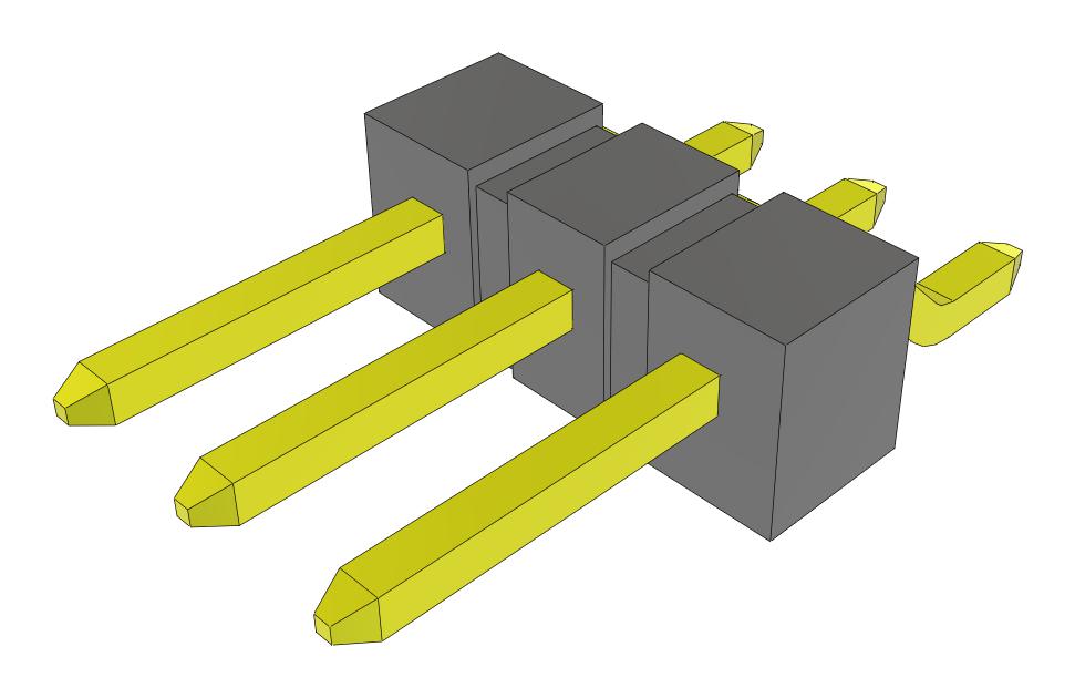 Samtec Tsm-103-01-L-Sh-Fr Connector, R/a Hdr, 3Pos, 1Row, 2.54mm, Smt