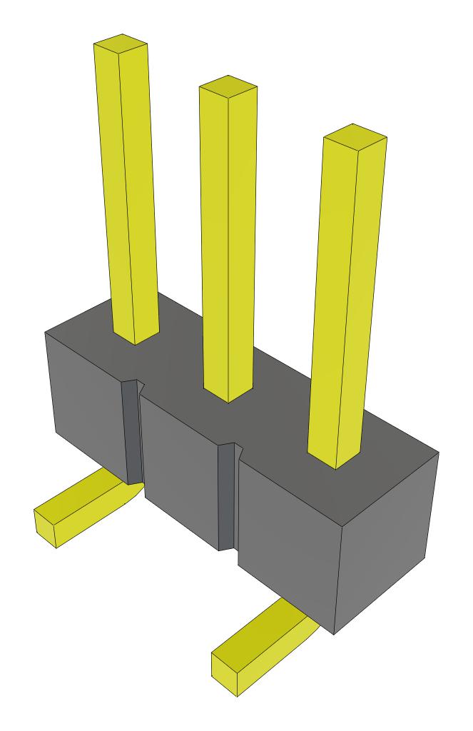 Samtec Tsm-103-01-Sm-Sv-Fr Connector, Header, 3Pos, 1Row, 2.54mm, Smt