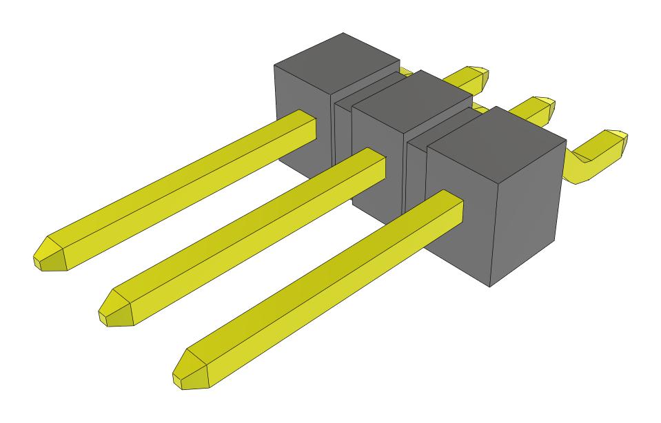 Samtec Tsm-103-02-L-Sh-Fr Connector, R/a Hdr, 3Pos, 1Row, 2.54mm, Smt