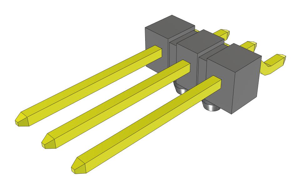 Samtec Tsm-103-03-F-Sh-A-Fr Connector, R/a Hdr, 3Pos, 1Row, 2.54mm, Smt