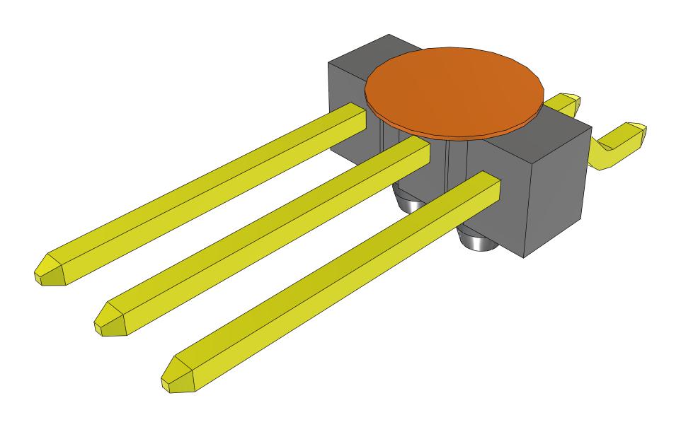 Samtec Tsm-103-03-F-Sh-A-K-Fr Connector, R/a Hdr, 3Pos, 1Row, 2.54mm, Smt