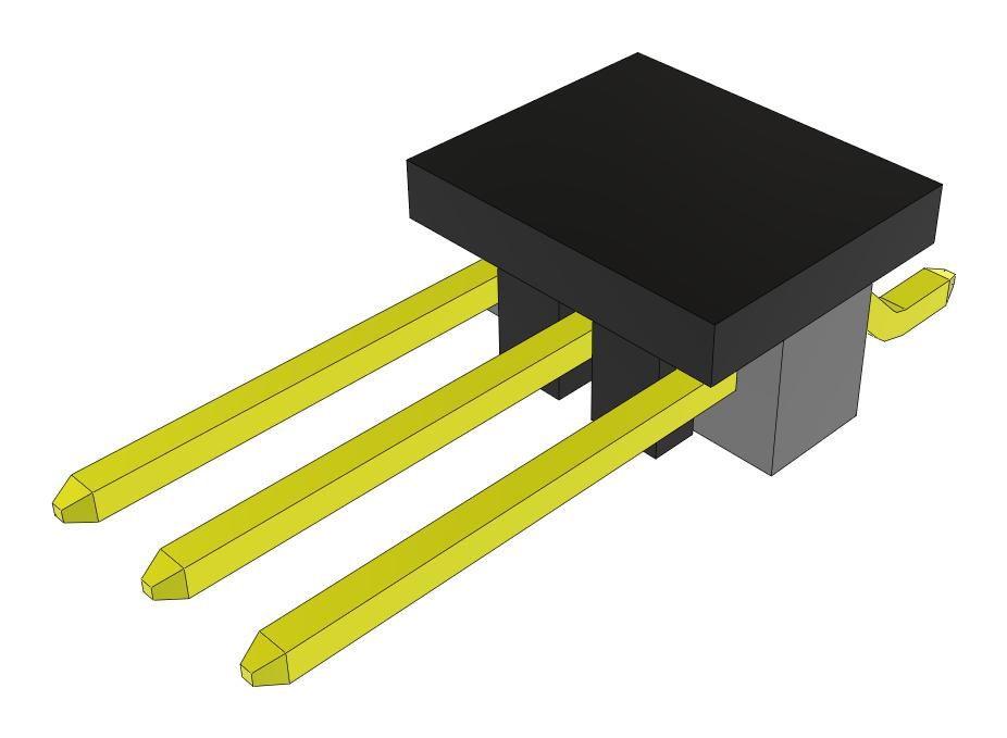 Samtec Tsm-103-03-L-Sh-P-Fr Connector, R/a Hdr, 3Pos, 1Row, 2.54mm, Smt