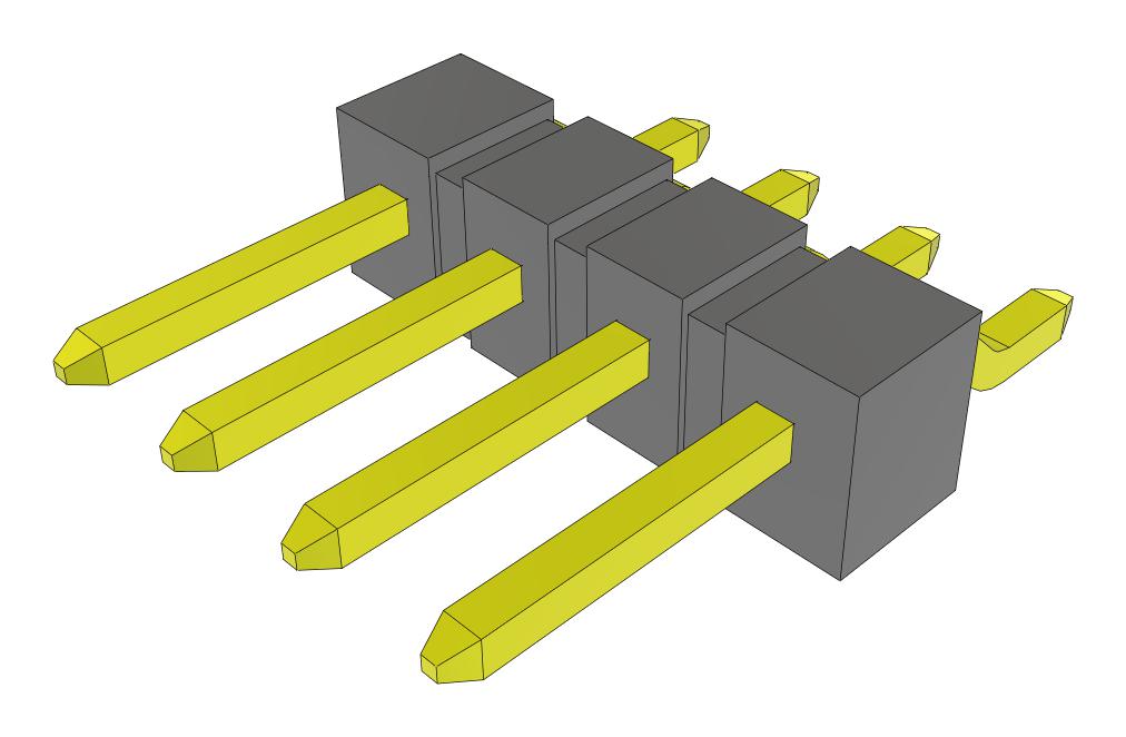 Samtec Tsm-104-01-F-Sh-Fr Connector, R/a Hdr, 4Pos, 1Row, 2.54mm, Smt