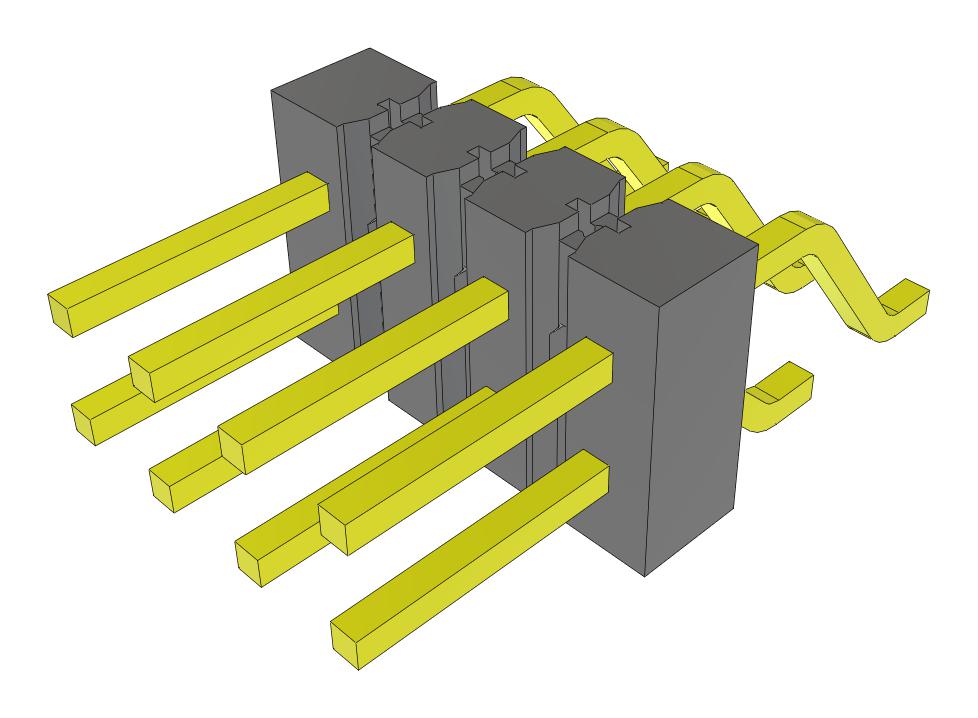 Samtec Tsm-104-01-L-Dh-Fr Connector, R/a Hdr, 8Pos, 2Row, 2.54mm, Smt