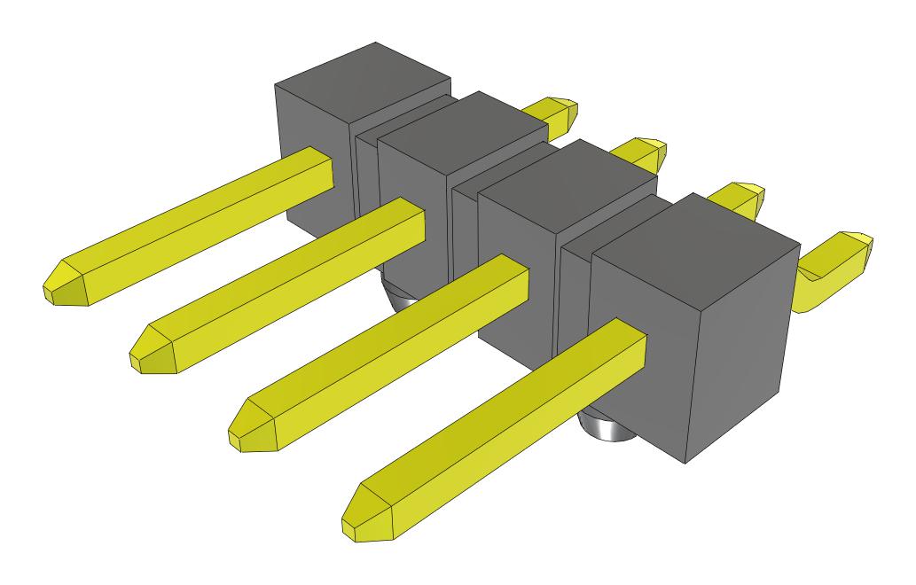 Samtec Tsm-104-01-L-Sh-A-Fr Connector, R/a Hdr, 4Pos, 1Row, 2.54mm, Smt