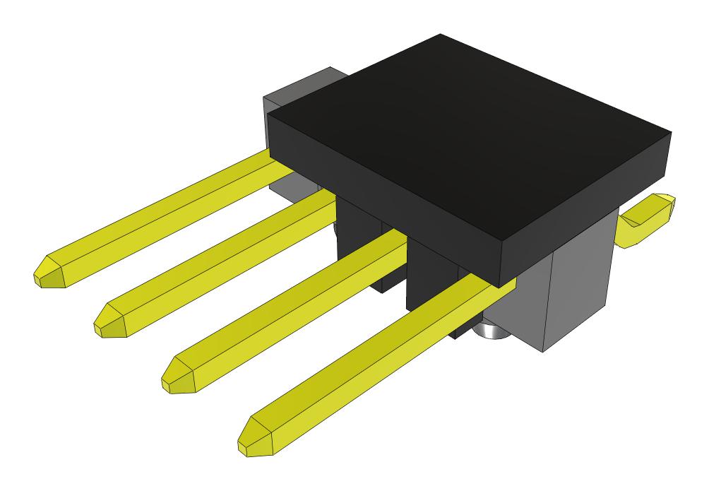 Samtec Tsm-104-02-T-Sh-A-P-Fr Connector, R/a Hdr, 4Pos, 1Row, 2.54mm, Smt