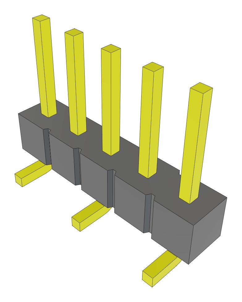 Samtec Tsm-105-01-F-Sv-Fr Connector, Header, 5Pos, 1Row, 2.54mm, Smt