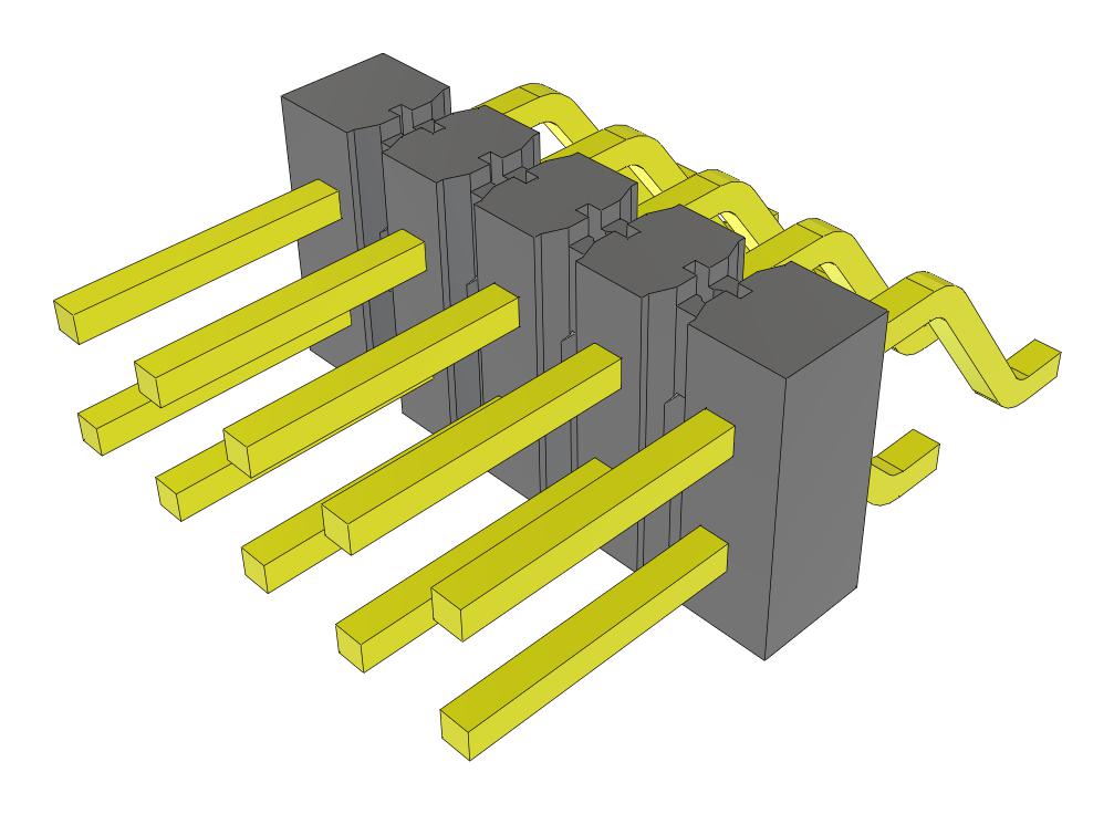 Samtec Tsm-105-01-L-Dh-Fr Connector, R/a Hdr, 10Pos, 2Row, 2.54mm, Smt