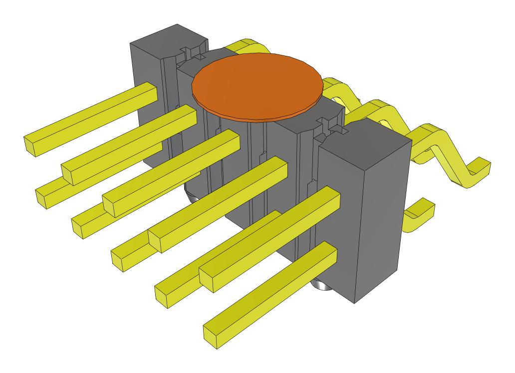 Samtec Tsm-105-01-Lm-Dh-A-K-Fr Connector, R/a Hdr, 10Pos, 2Row, 2.54mm, Smt