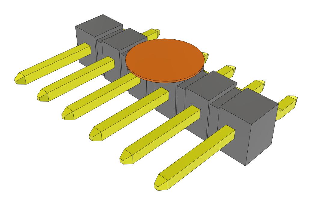 Samtec Tsm-106-01-L-Sh-K-Fr Connector, R/a Hdr, 6Pos, 1Row, 2.54mm, Smt