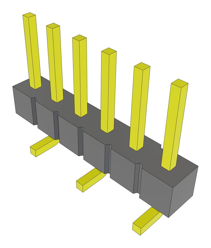 Samtec Tsm-106-01-T-Sv-Fr Connector, Header, 6Pos, 1Row, 2.54mm, Smt