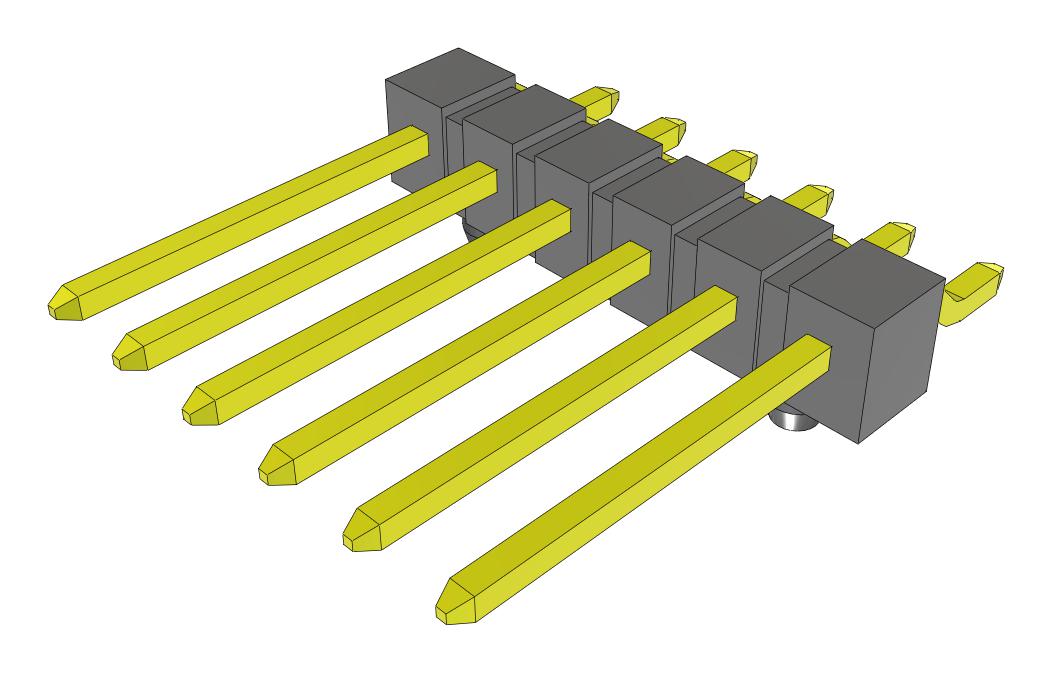 Samtec Tsm-106-03-L-Sh-A-Fr Connector, R/a Hdr, 6Pos, 1Row, 2.54mm, Smt