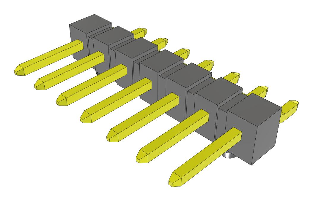 Samtec Tsm-107-01-F-Sh-A-Fr Connector, R/a Hdr, 7Pos, 1Row, 2.54mm, Smt