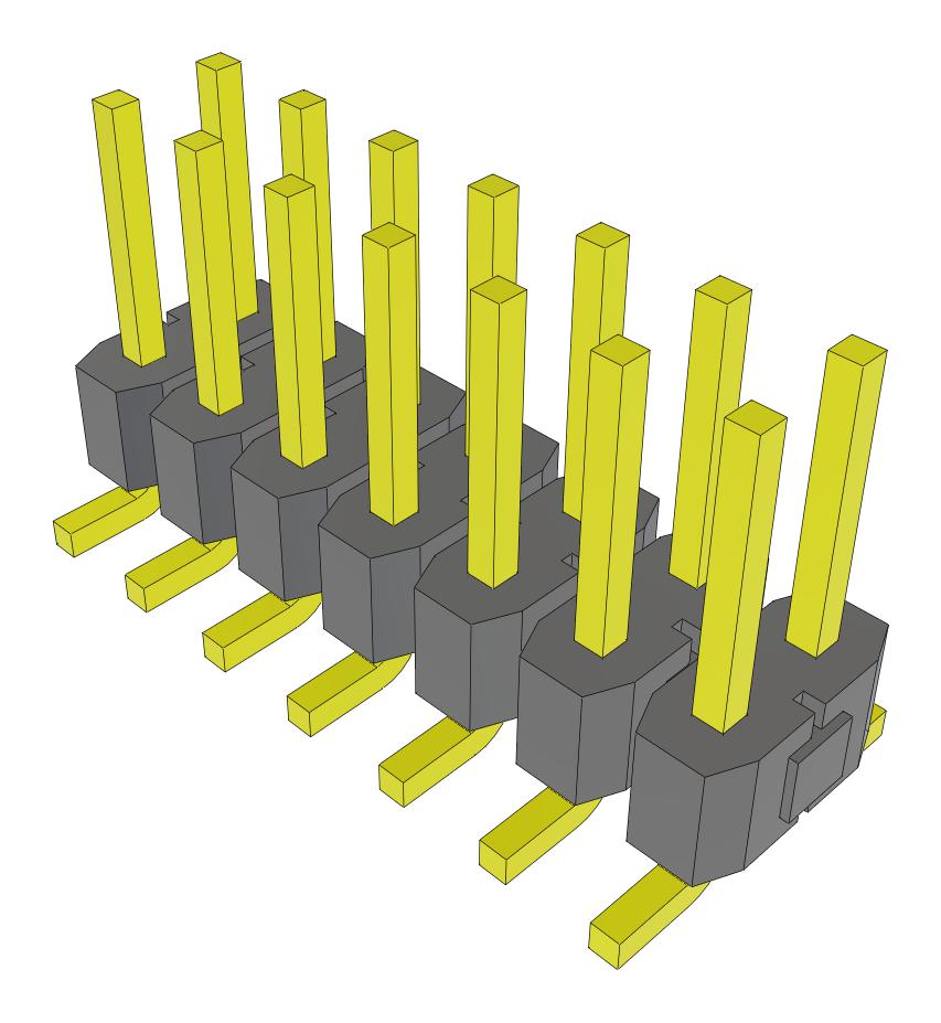 Samtec Tsm-107-01-S-Dv-Fr Connector, Header, 14Pos, 2Row, 2.54mm, Smt