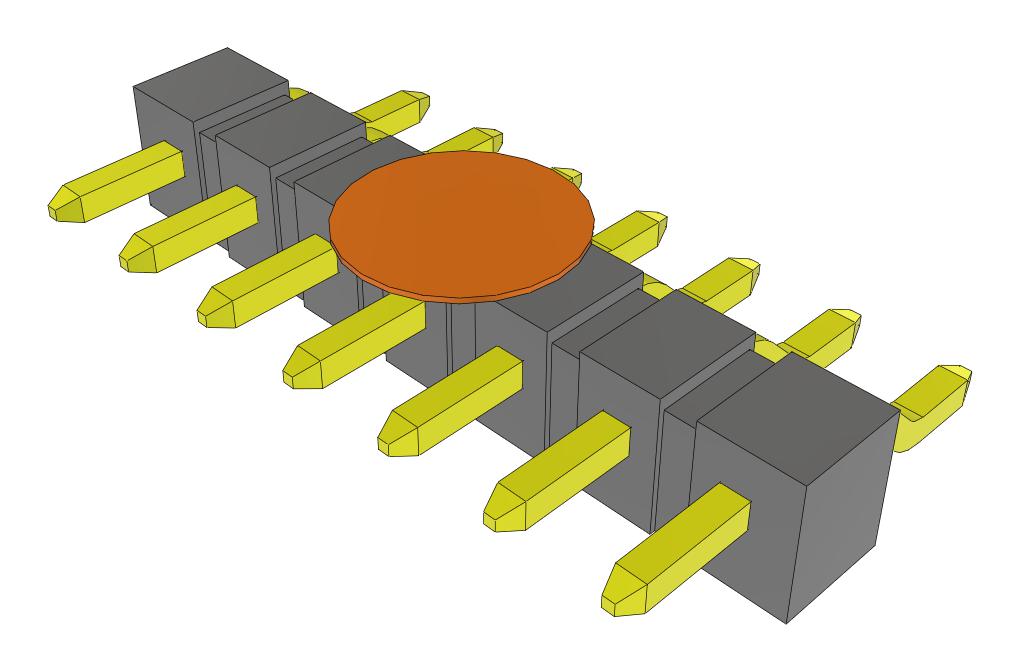 Samtec Tsm-107-04-T-Sh-K-Fr Connector, R/a Hdr, 7Pos, 1Row, 2.54mm, Smt