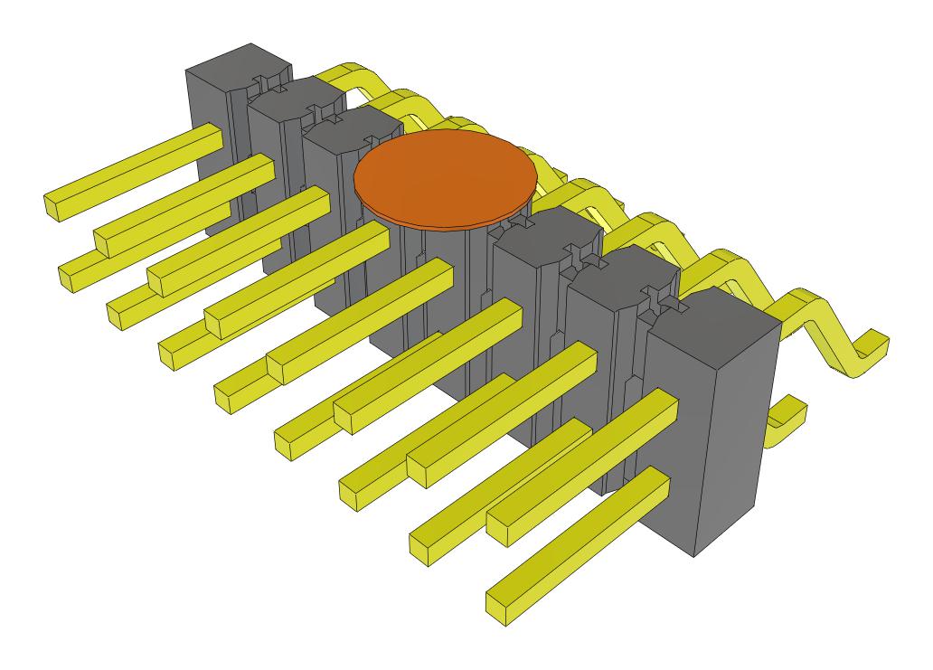 Samtec Tsm-108-01-L-Dh-K-Fr Connector, R/a Hdr, 16Pos, 2Row, 2.54mm, Smt