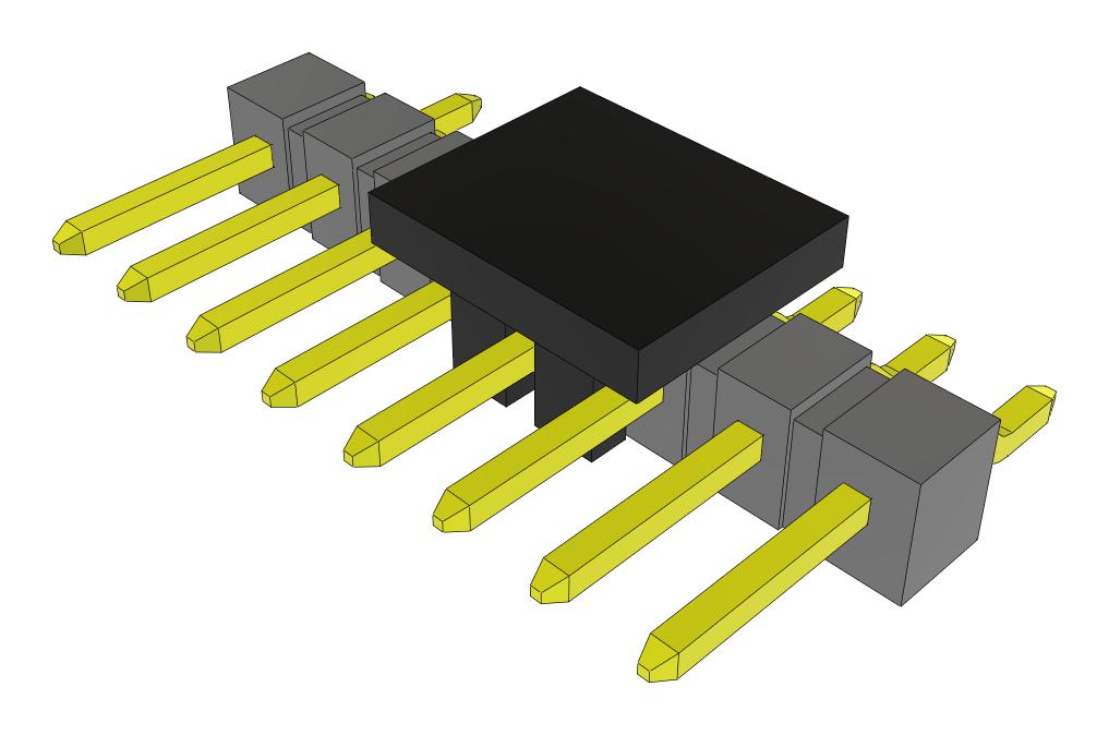 Samtec Tsm-108-01-L-Sh-P-Fr Connector, R/a Hdr, 8Pos, 1Row, 2.54mm, Smt