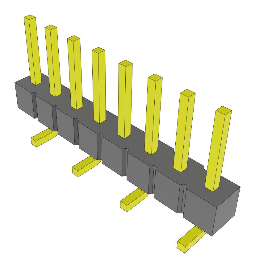 Samtec Tsm-108-01-T-Sv-Fr Connector, Header, 8Pos, 1Row, 2.54mm, Smt