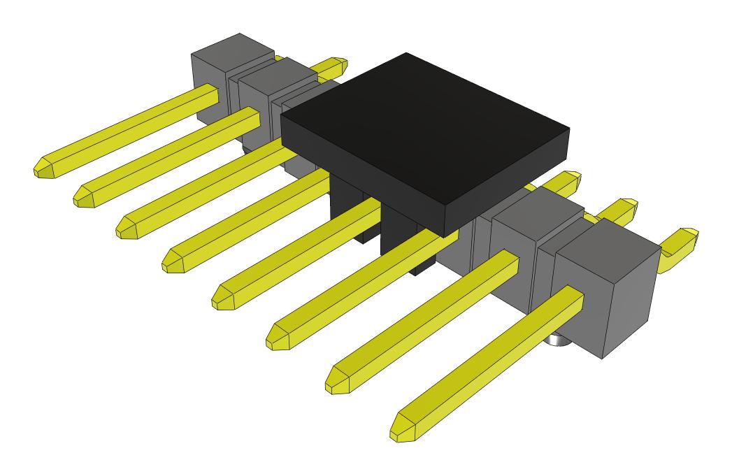 Samtec Tsm-108-02-F-Sh-A-P-Fr Connector, R/a Hdr, 8Pos, 1Row, 2.54mm, Smt