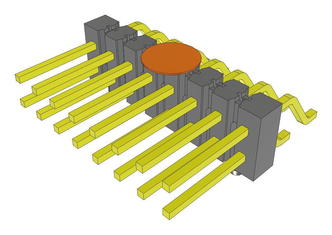 Samtec Tsm-108-02-Lm-Dh-A-K-Fr Connector, R/a Hdr, 16Pos, 2Row, 2.54mm, Smt