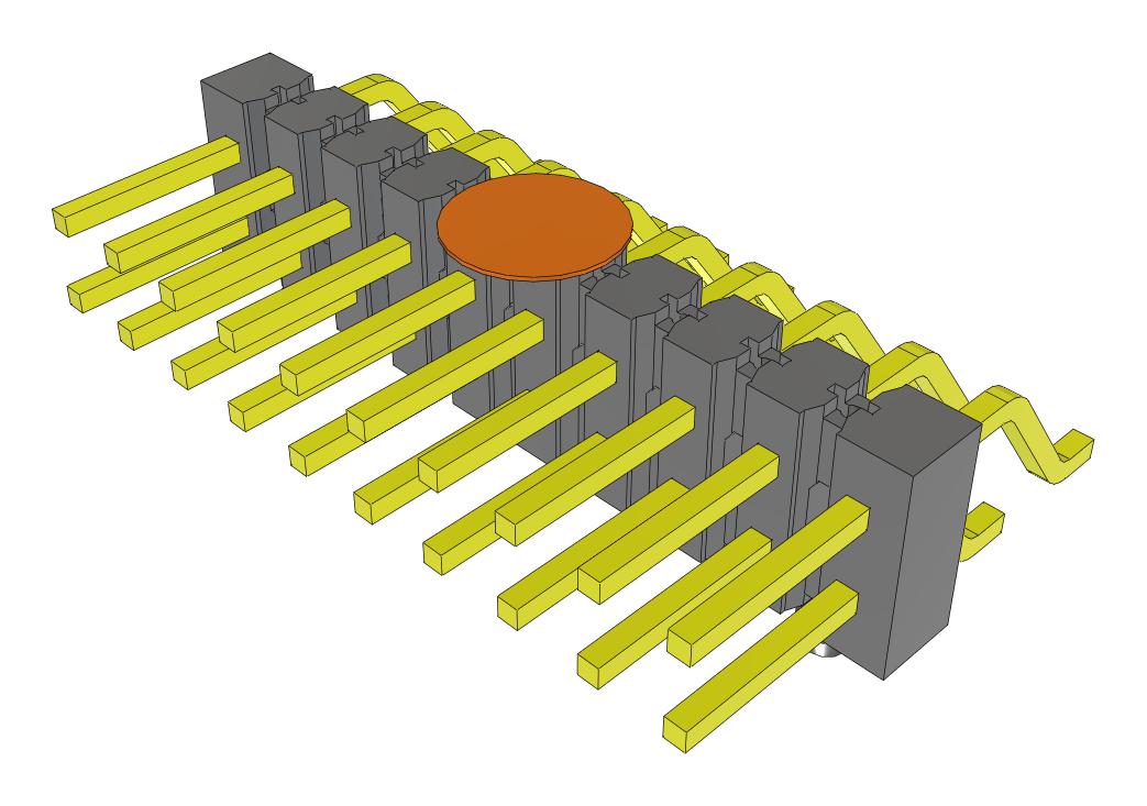 Samtec Tsm-110-01-L-Dh-A-K-Fr Connector, R/a Hdr, 20Pos, 2Row, 2.54mm, Smt