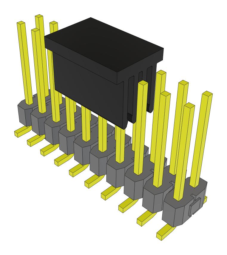 Samtec Tsm-110-03-L-Dv-A-P-Fr Connector, Header, 20Pos, 2Row, 2.54mm, Smt