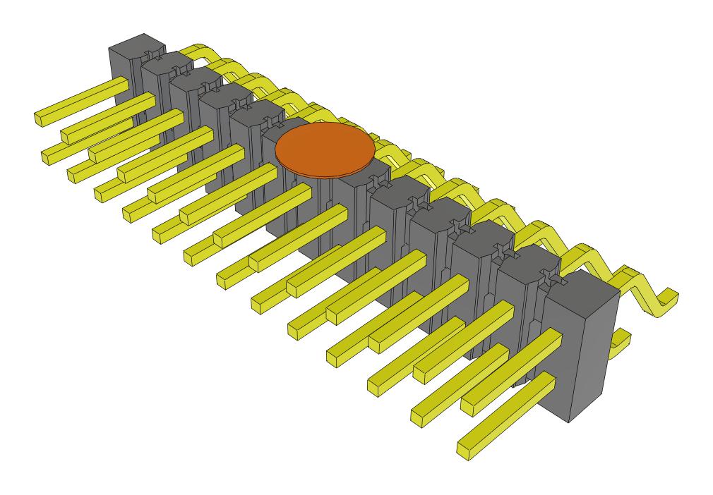 Samtec Tsm-113-01-L-Dh-K-Fr Connector, R/a Hdr, 26Pos, 2Row, 2.54mm, Smt