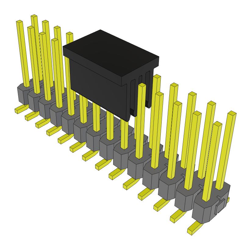 Samtec Tsm-114-03-G-Dv-P-Fr Connector, Header, 28Pos, 2Row, 2.54mm, Smt