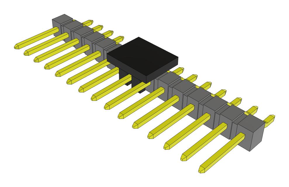 Samtec Tsm-115-02-L-Sh-P-Fr Connector, R/a Hdr, 15Pos, 1Row, 2.54mm, Smt