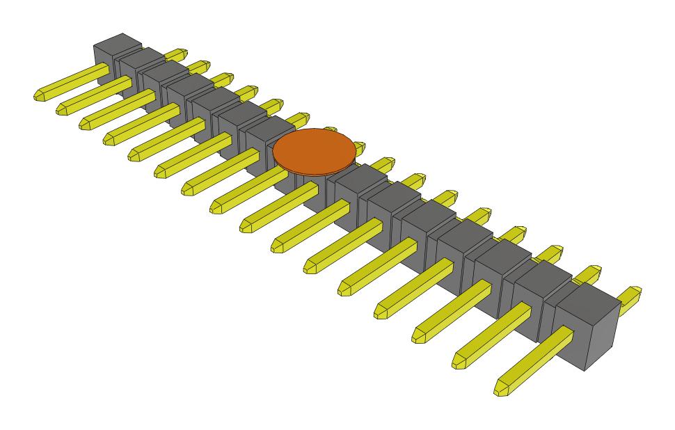 Samtec Tsm-116-01-L-Sh-Lc-K-Fr Connector, R/a Hdr, 16Pos, 1Row, 2.54mm, Smt