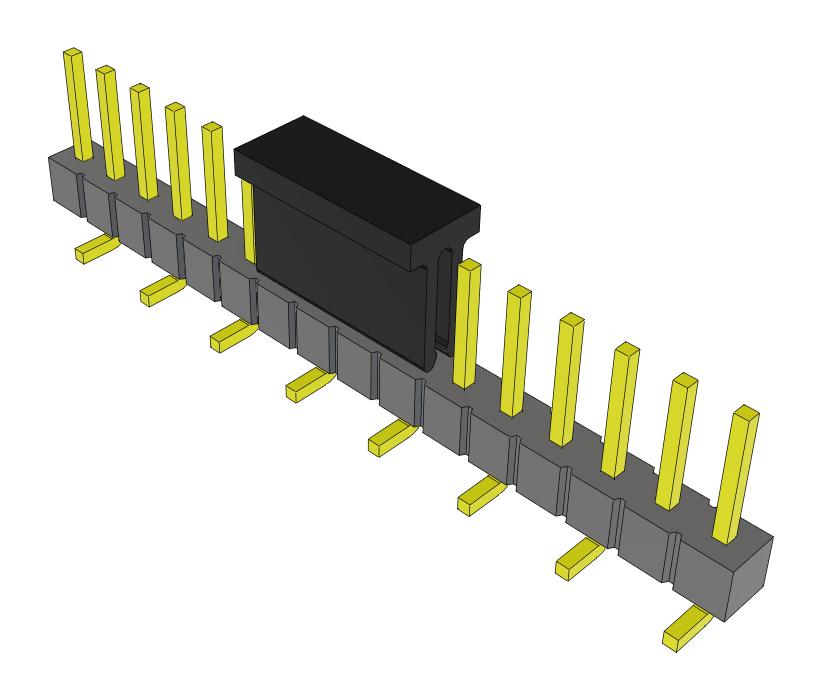 Samtec Tsm-116-01-T-Sv-P-Fr Connector, Header, 16Pos, 1Row, 2.54mm, Smt