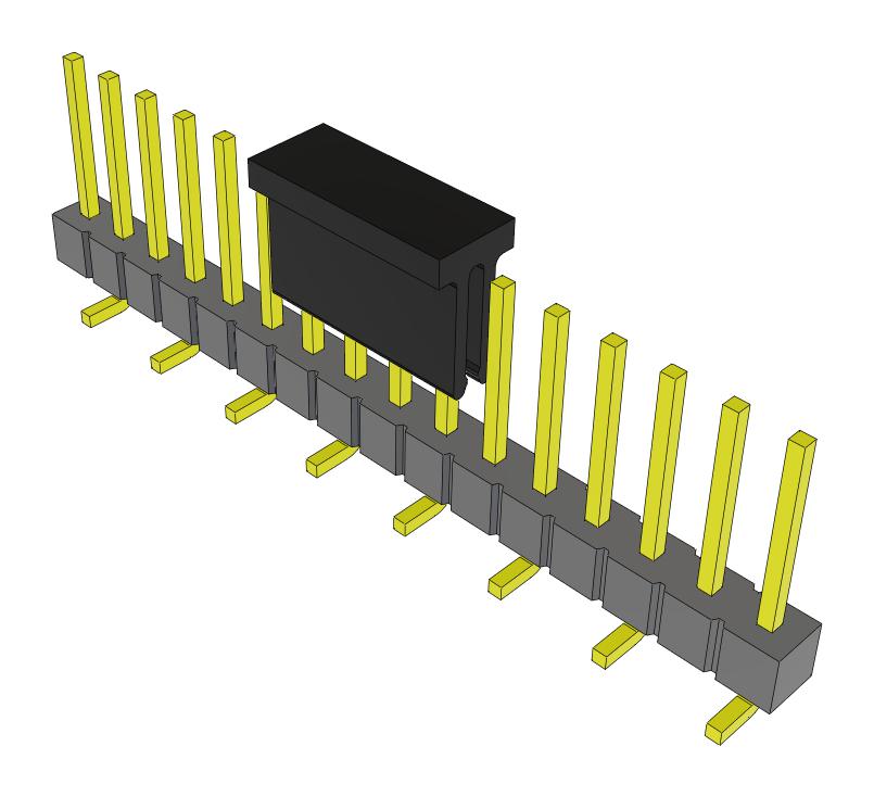 Samtec Tsm-116-02-L-Sv-P-Fr Connector, Header, 16Pos, 1Row, 2.54mm, Smt