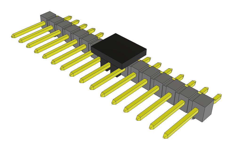 Samtec Tsm-116-02-S-Sh-A-P-Fr Connector, R/a Hdr, 16Pos, 1Row, 2.54mm, Smt