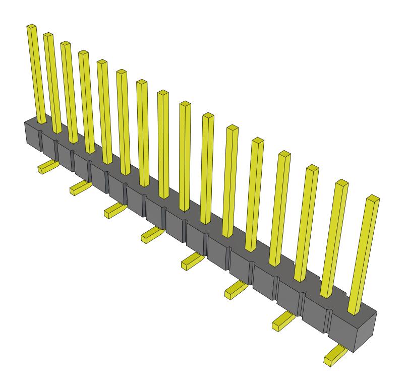 Samtec Tsm-116-03-G-Sv-Fr Connector, Header, 16Pos, 1Row, 2.54mm, Smt