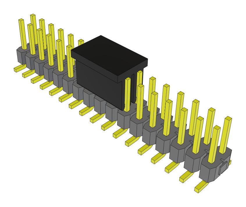 Samtec Tsm-117-01-F-Dv-P-Fr Connector, Header, 34Pos, 2Row, 2.54mm, Smt