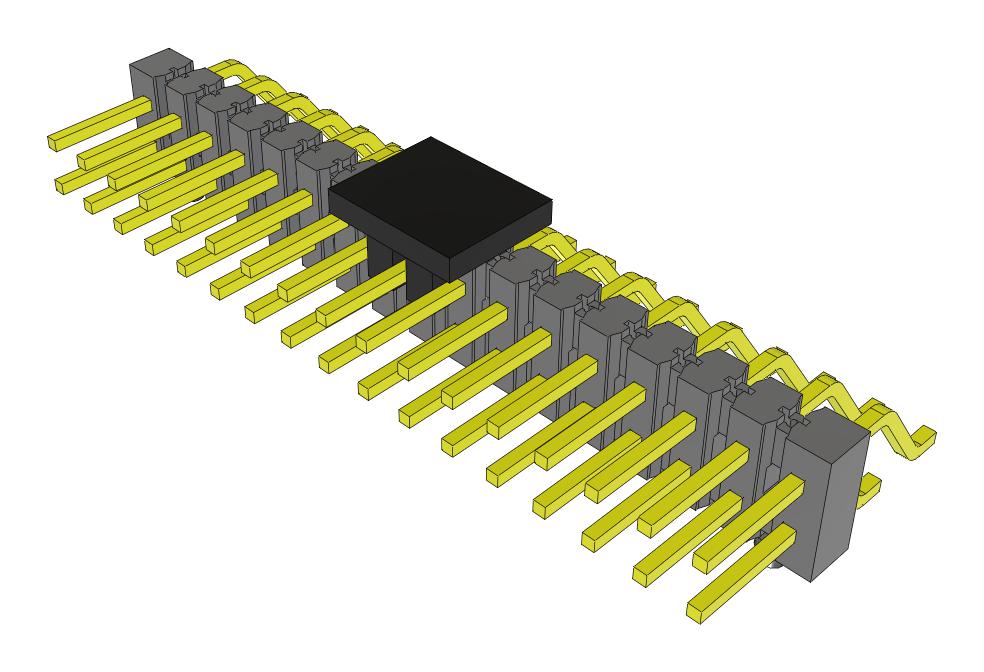 Samtec Tsm-117-01-L-Dh-A-P-Fr Connector, R/a Hdr, 34Pos, 2Row, 2.54mm, Smt