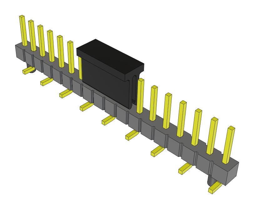 Samtec Tsm-118-01-F-Sv-A-P-Fr Connector, Header, 18Pos, 1Row, 2.54mm, Smt