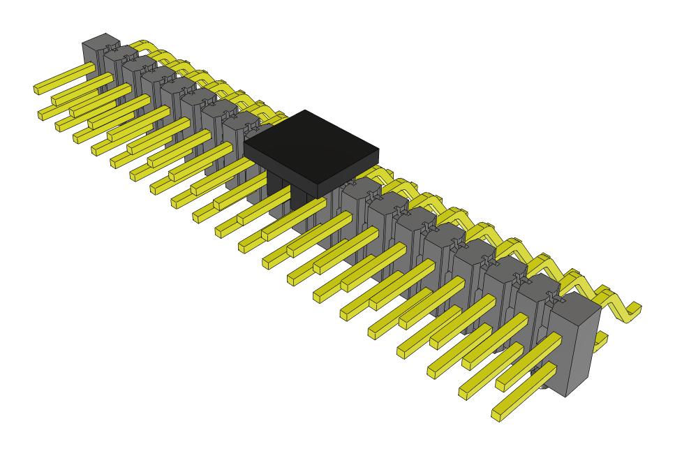 Samtec Tsm-120-01-L-Dh-A-P-Fr Connector, R/a Hdr, 40Pos, 2Row, 2.54mm, Smt