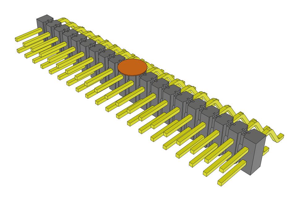 Samtec Tsm-120-01-L-Dh-K-Fr Connector, R/a Hdr, 40Pos, 2Row, 2.54mm, Smt