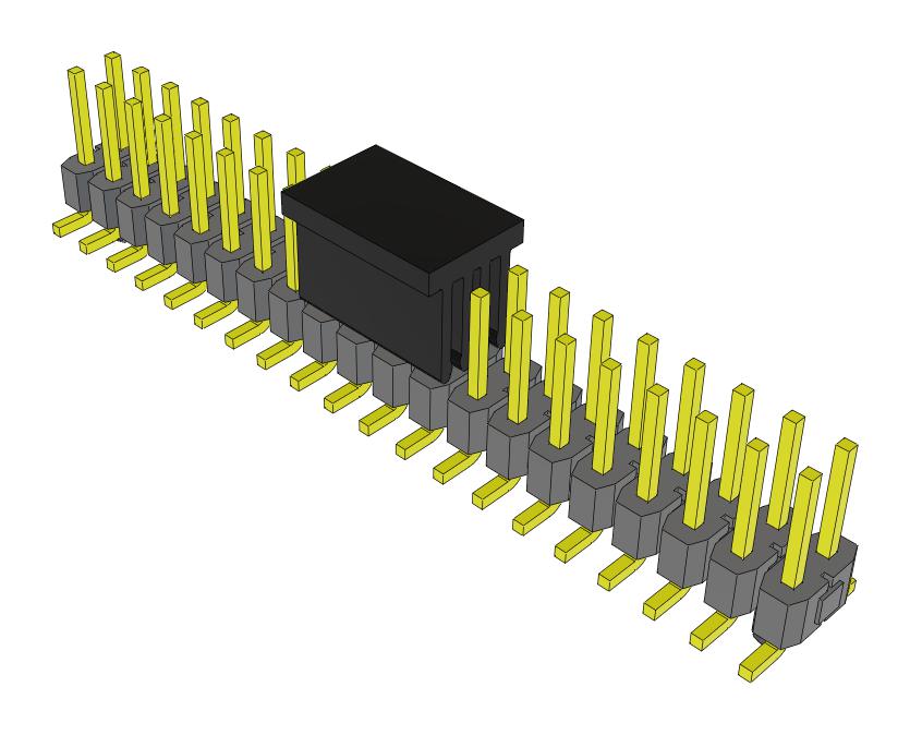 Samtec Tsm-120-01-L-Dv-A-P-Fr Connector, Header, 40Pos, 2Row, 2.54mm, Smt