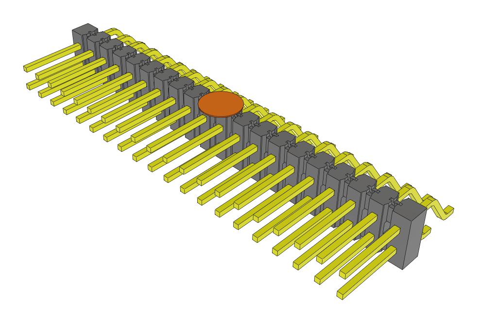 Samtec Tsm-120-02-F-Dh-K-Fr Connector, R/a Hdr, 40Pos, 2Row, 2.54mm, Smt