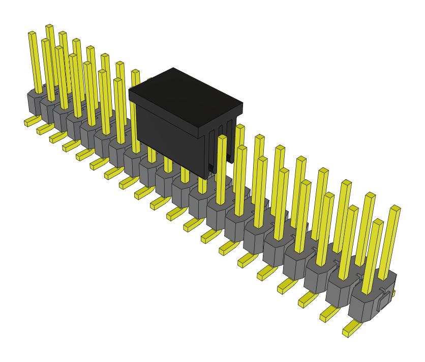 Samtec Tsm-120-02-F-Dv-P-Fr Connector, Header, 40Pos, 2Row, 2.54mm, Smt