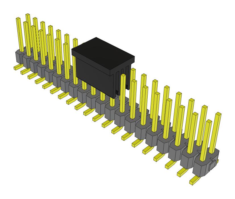 Samtec Tsm-120-02-S-Dv-Lc-P-Fr Connector, Header, 40Pos, 2Row, 2.54mm, Smt