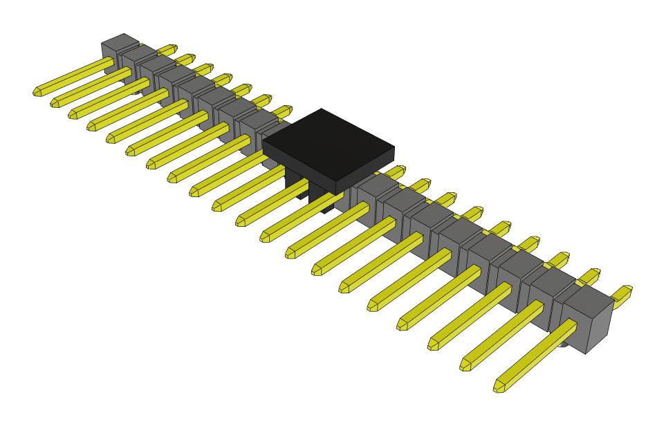 Samtec Tsm-120-02-S-Sh-A-P-Fr Connector, R/a Hdr, 20Pos, 1Row, 2.54mm, Smt