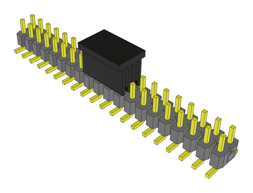 Samtec Tsm-120-04-T-Dv-P-Fr Connector, Header, 40Pos, 2Row, 2.54mm, Smt